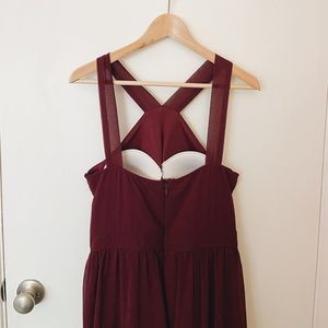 Air of Romance Burgundy Maxi Dress (+bra cups!)